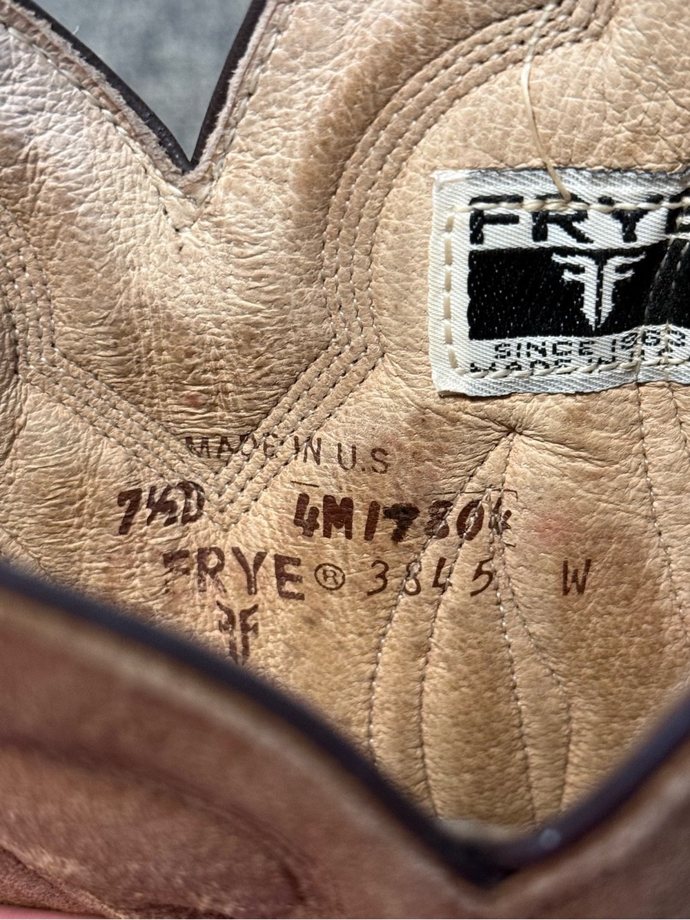Vintage Black Label Made in USA 3845 W Frye Boots Women’s 7.5D - Picture 10 of 10